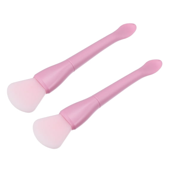Vocoste 2 Pcs Silicone Face Mask Brushes Face Mask Applicator Brushes Soft Silicone Brushes Pink