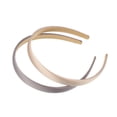 thumbnail image 1 of Vocoste 2 Pcs Solid Simple Satin Headbands Fashion Hair Accessories for Women Champagne Purple 0.63" Wide, 1 of 6
