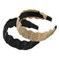 thumbnail image 1 of Vocoste 2 Pcs Wide Headband Classic Casual Style Headband for Women Girls Black Brown, 1 of 7