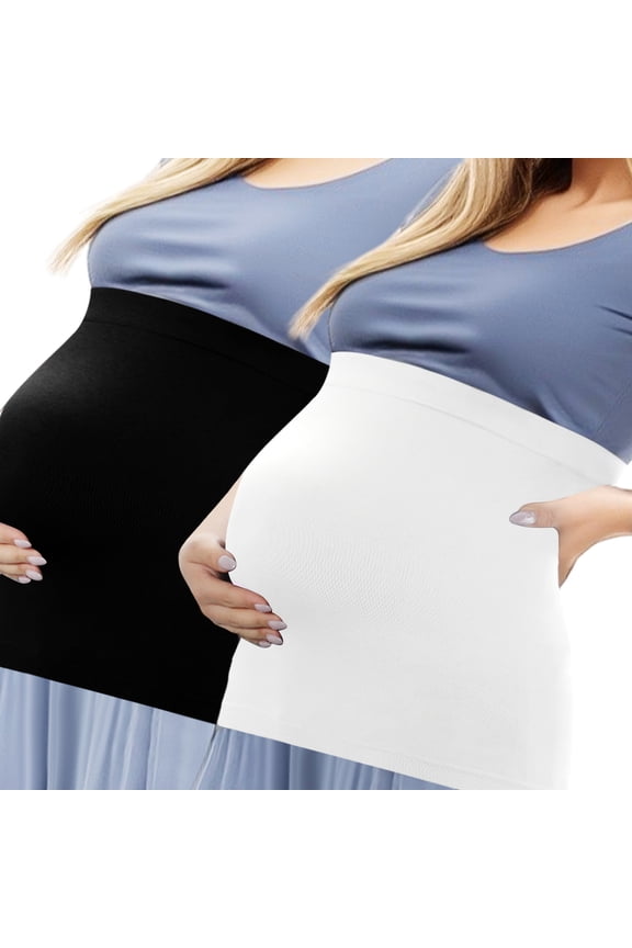 2 pcs Belly Bands for Pregnant Non-slip Silicone for Women S