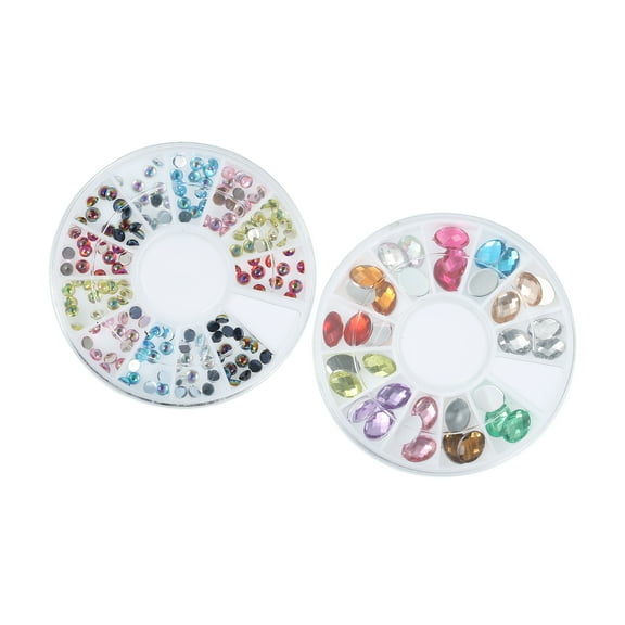 Vocoste 2Pcs Nails Rhinestones AB Faux Diamonds for Nail Charms Rfor Nails Art DIY Jewelry Accessories Crafts