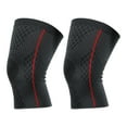 thumbnail image 1 of Vocoste 2pcs Knee Sleeves Knee Brace Knee Support Brace for Women Men Nylon Black Red Size M, 1 of 6