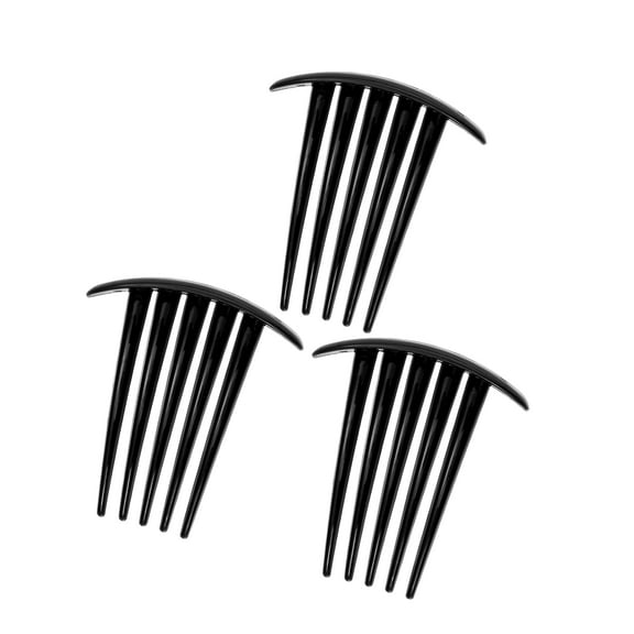 Vocoste 3 Pcs Small Side Combs Teeth Hair Combs Hair Clip Comb 3" PC Black