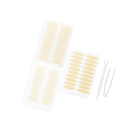 Vocoste 3 Sizes Invisible Double Eyelid Stickers with a Fork Tweezers 600 Pcs 1 Set