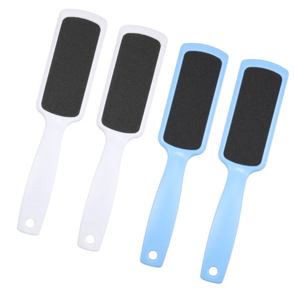 Vocoste 4 Pcs Coarse and Fine Dual Sided Foot File Removes Dead Skin Pedicure White and Blue