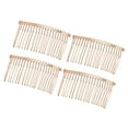 thumbnail image 1 of Vocoste 4 Pcs No Slip Hair Side Combs Accessories Metal Rose Gold Tone 2.95"x1.57", 1 of 6