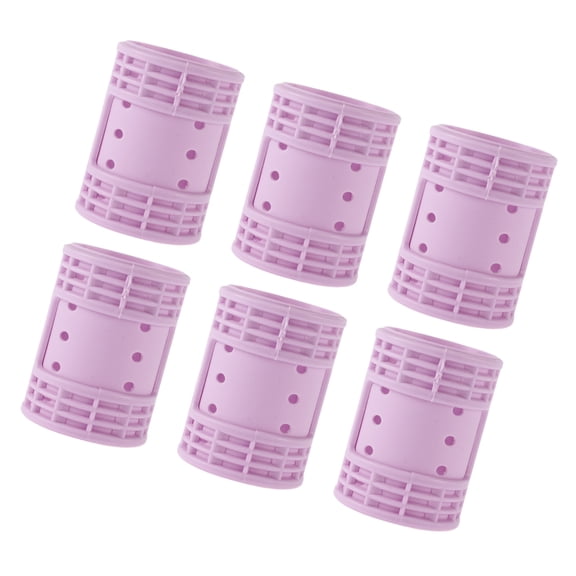Vocoste 6 Pcs Convenient Heatless Voluminous Hair Rollers for Women 2.64"x1.73" Purple