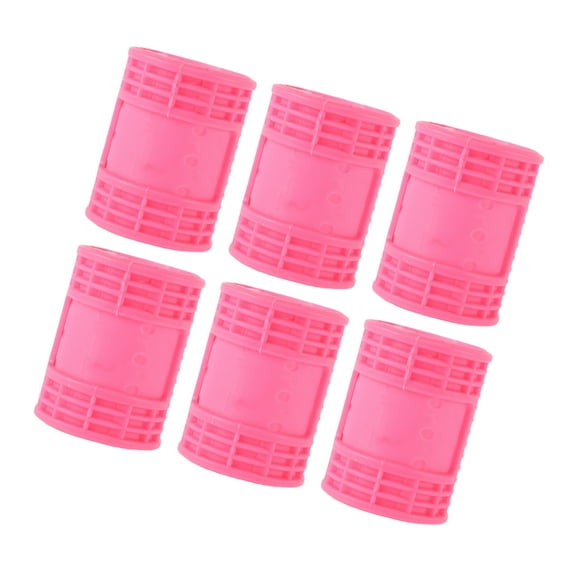 Vocoste 6 Pcs Convenient Heatless Voluminous Hair Rollers for Women 2.64"x1.73" Rose Red