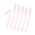 thumbnail image 1 of Vocoste 6 Pcs Eyebrow Razor for Women Foldable Facial Razor Stainless Steel Eyebrow Trimmer Leveling Tool Pink, 1 of 7
