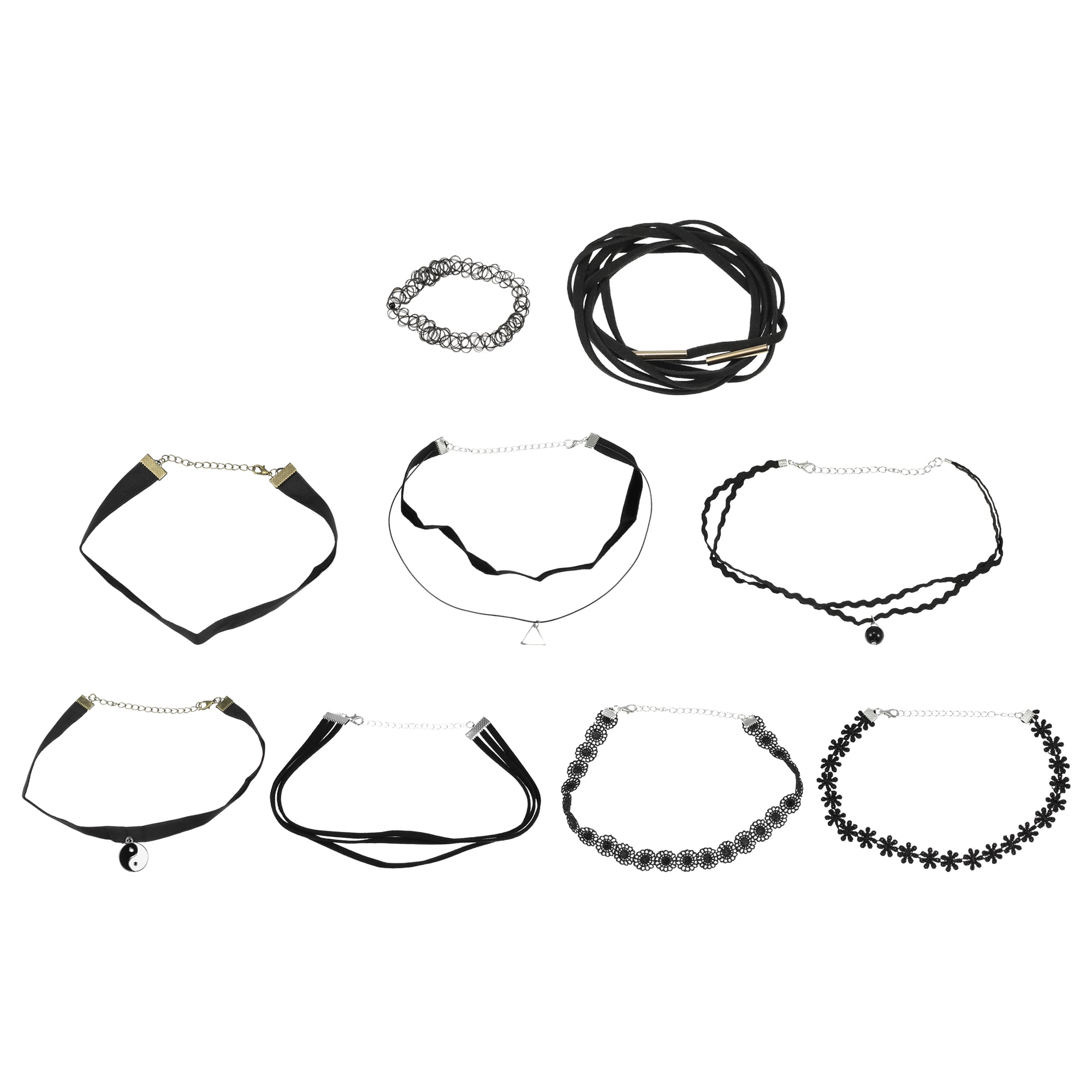 Vocoste 9 PCS Black Choker Necklaces for Women Classic Choker Necklaces Set