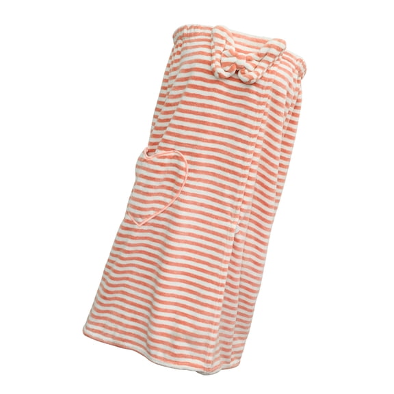 Vocoste Bath Wrap Towel for Women Adjustable Bath Wrap for Shower Coral Fleece Pink