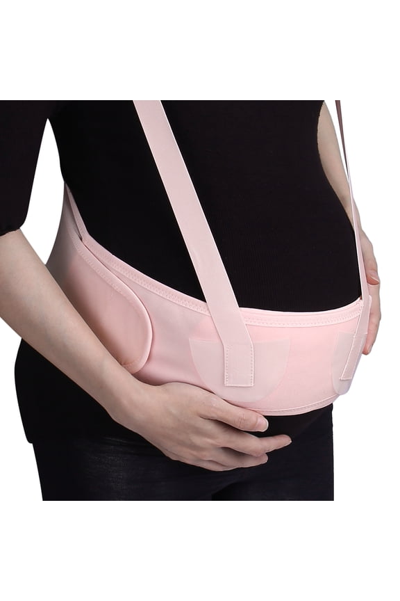 Belly Bands for Pregnant Women with Shoulder Strap Pink Nylon