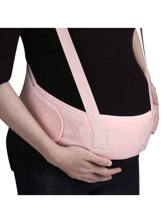 Belly Bands for Pregnant Women with Shoulder Strap Pink Nylon