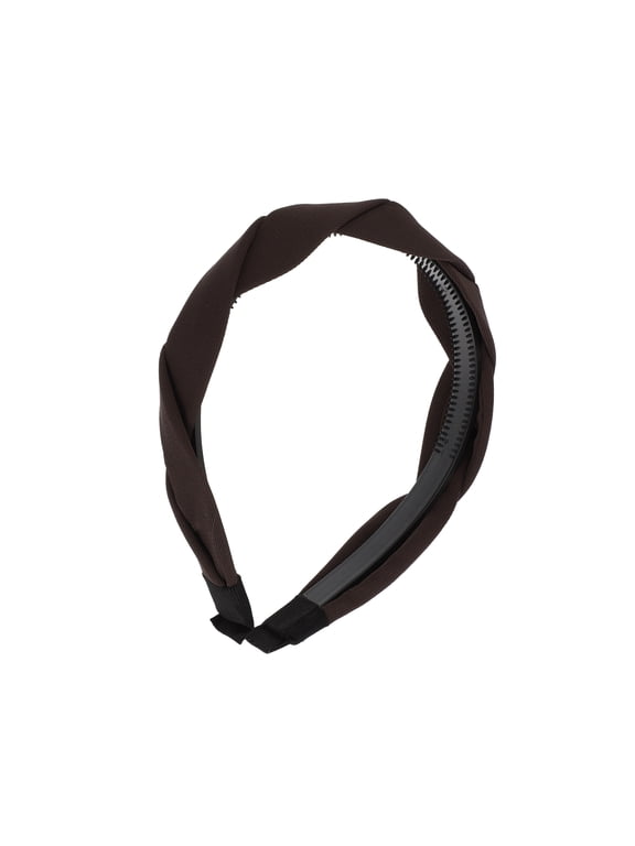 Braided Headbands Head Bands for Women's Hair Non-slip Hairhoop Weaving Shape Accessories Coffee Color