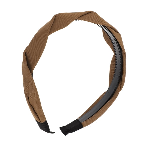 Vocoste Braided Headbands for Women Non-slip Hairhoop Weaving Shape Accessories Brown