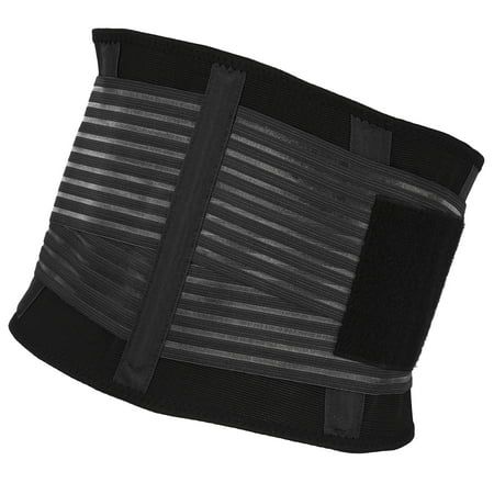 Vocoste Breathable Back Brace Lumbar Support Mesh Design Adjustable Straps Lower Back Brace Black Size 2XL