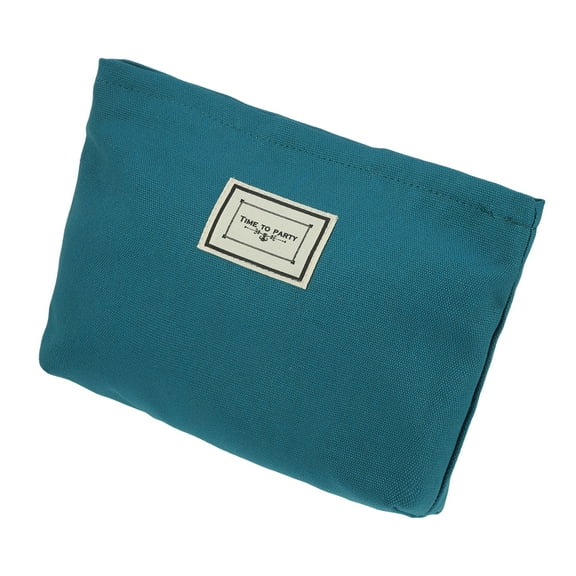 Vocoste Canvas Cosmetic Bag Canvas Zipper Makeup Pouch Bag Travel Make Up Bags Blue