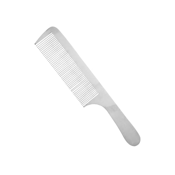 Vocoste Classic Styling Compact Comb Detangling Comb with Handle for Hair Styling 22cm Stainless Steel Silver Tone