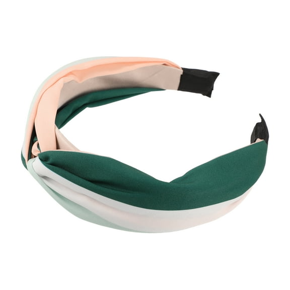 Vocoste Color Block Knotted Wide Headband Fashion Hair Accessories for Women Green 1.57" Width