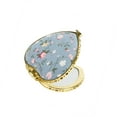 thumbnail image 1 of Vocoste Compact Mirror for Purses Flower Pocket Mirror Heart Shape Mini Mirror Floral Small Mirror for Purse Blue, 1 of 7