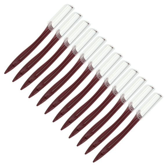 Vocoste Eyebrow Razor for Women with Cover Wine Red 12 Pieces