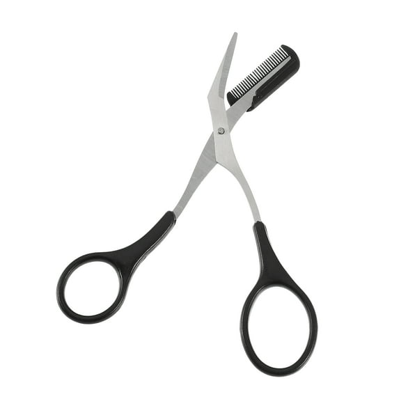 Vocoste Eyebrow Trimmer Scissors with Comb Stainless Steel Eyebrow Trimmer Black 5.03"x2.05"