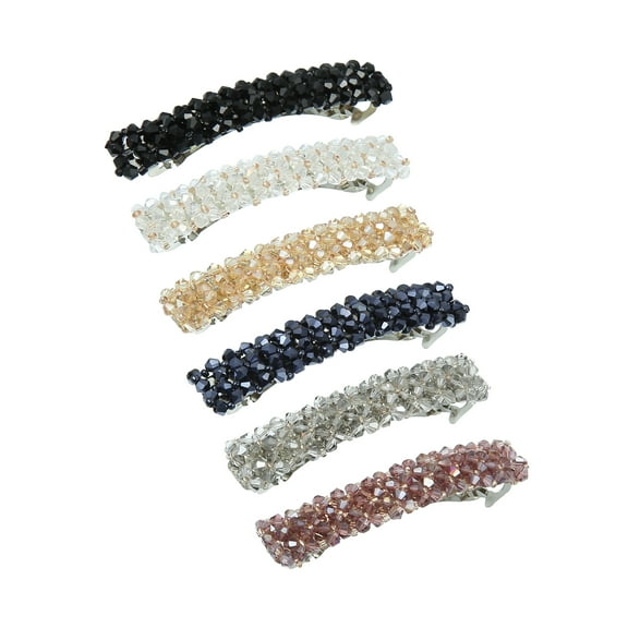 Vocoste Hair Barrette Rhinestone Hair Side Clip Hair Accessories for Women Girls 6Pcs