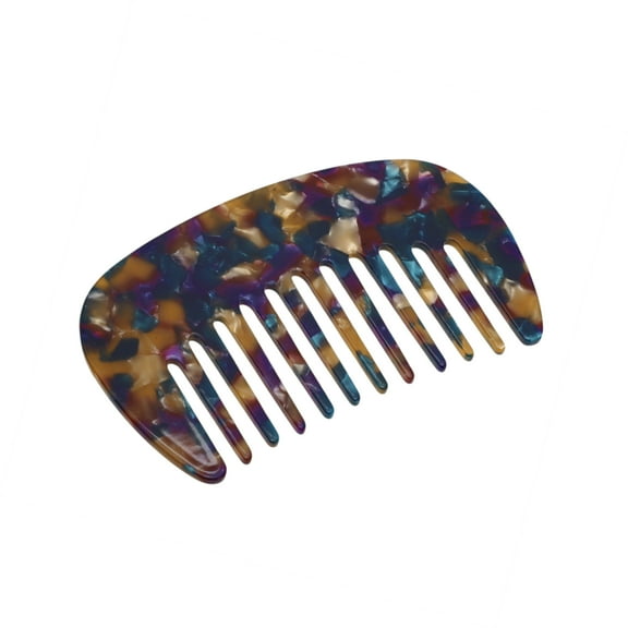 Vocoste Hair Comb Wide Tooth Anti-Static Pocket Size Comb for Thick Curly Hair Blue Purple