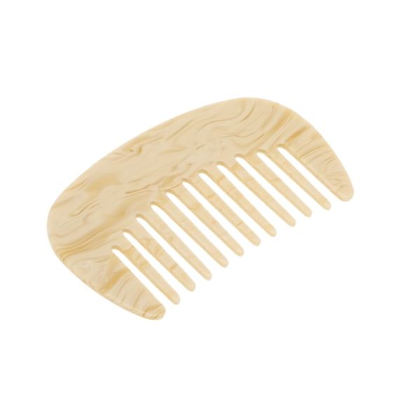 Vocoste Hair Comb Wide Tooth Anti-Static Pocket Size Comb for Thick Curly Hair Detangling Comb Deep Beige