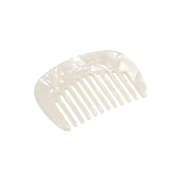 Vocoste Hair Comb Wide Tooth Anti-Static Pocket Size Comb for Thick Curly Hair Detangling Comb Marble White