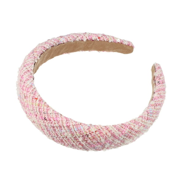 Vocoste Hair Headband Retro Style Fabric Headband for Women Girl Pink 6.1"x5.31"x1.38" Wide Headband