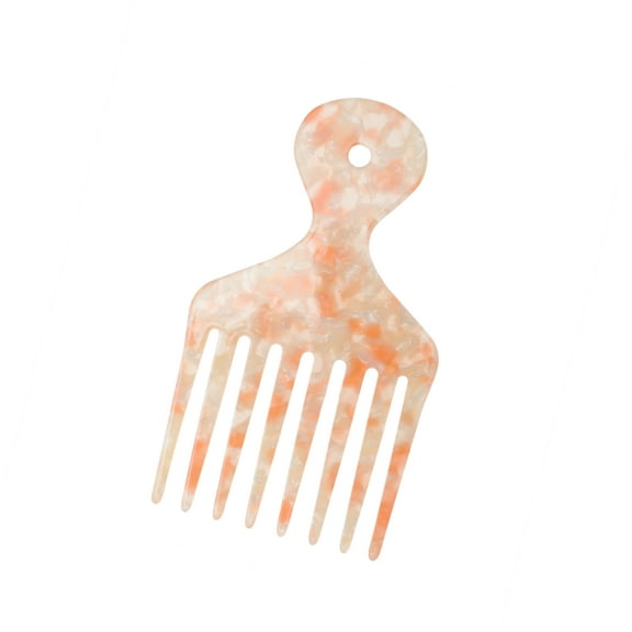 Vocoste Hair Picks for Curly Hair Gentle Detangling Wide Tooth Comb Afro Pick Hair Pick Comb Hangable Hair Styling Tool for Hair Care Orange