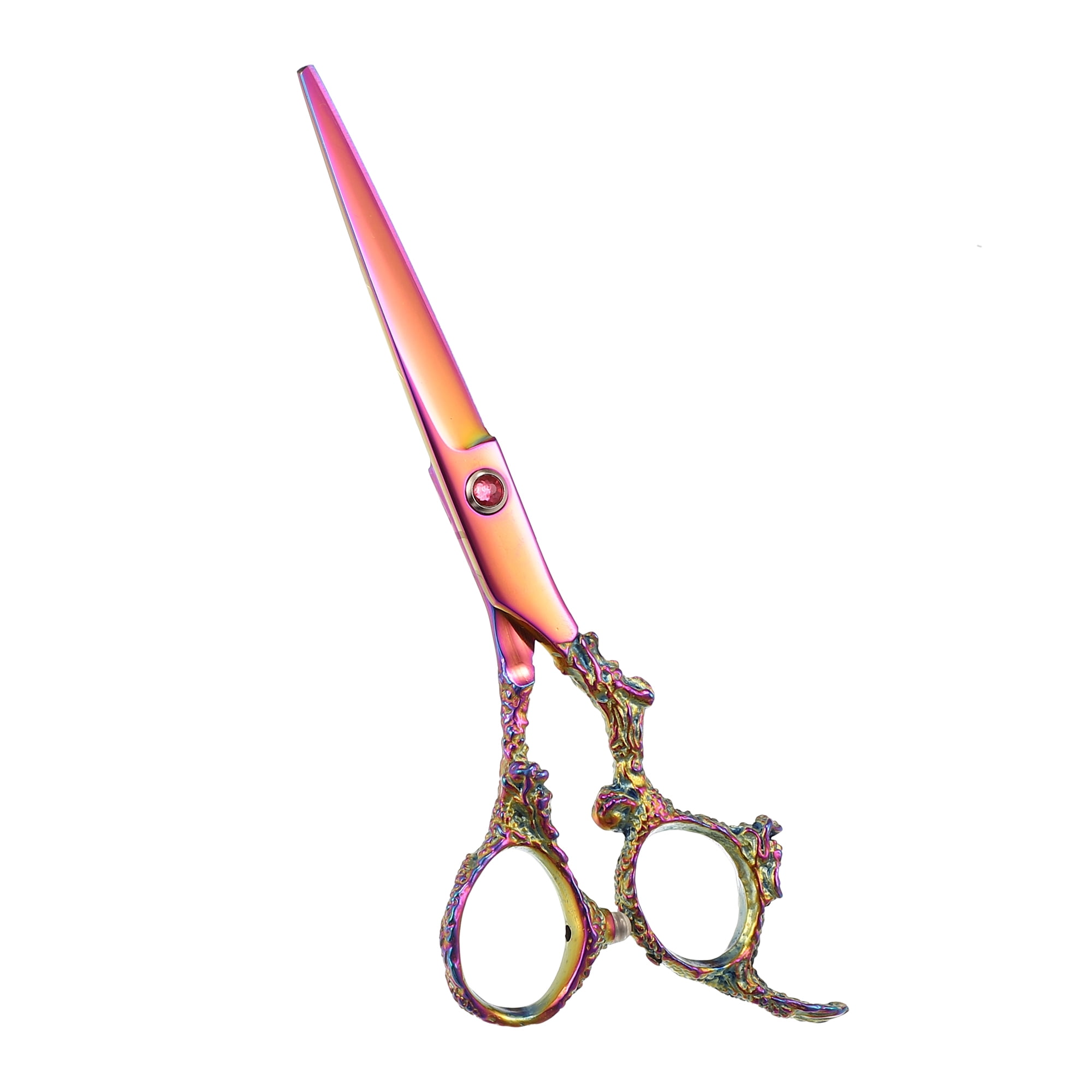 Vocoste Hair Scissors, Hair Cutting Scissors, Professional Barber Scissors, Stainless Steel Razor, 6.5" Long, Pink