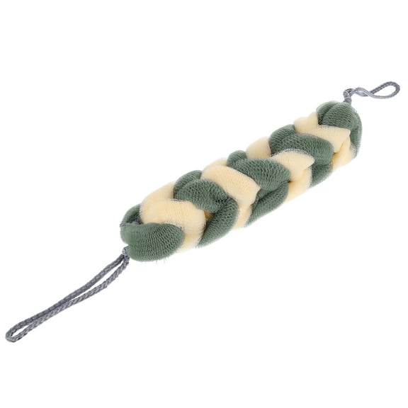 Vocoste Long Stretch Back Sponge Back Sponge for Shower 12.20"x2.76"x1.97" Beige Green