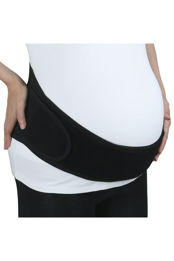 Maternity Belly Bands for Pregnant Women adjustable for Different Stage Soft Black