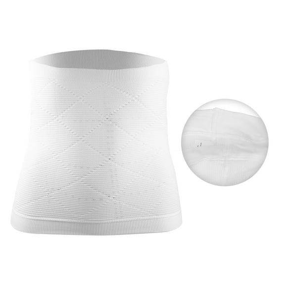 Vocoste Men's Abdominal Slim Belt Waist Shaper Tummy Control Belt Body Shaper Girdle Waist Trainer M Size White