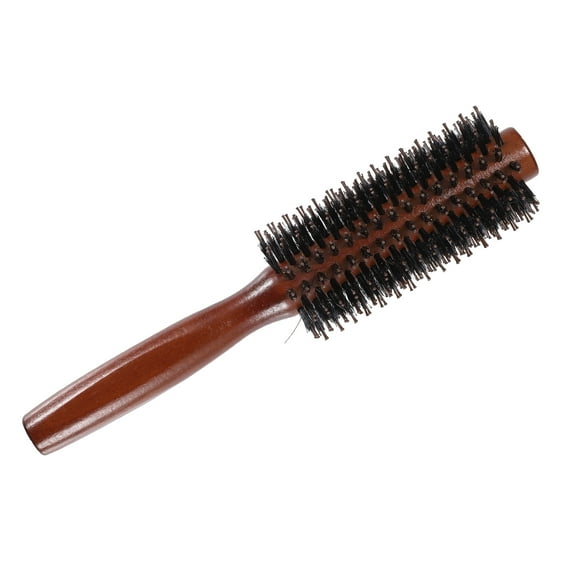 Vocoste Nylon Bristle Round Curling Hair Ruled Comb for Hair Drying Styling Brown L Size 14 Row 8.66"