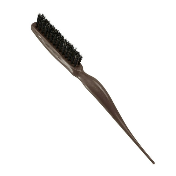 Vocoste Nylon Teasing Brush Three Row Salons Teasing Brush for Styling Backcombing Brown 8.86' Length