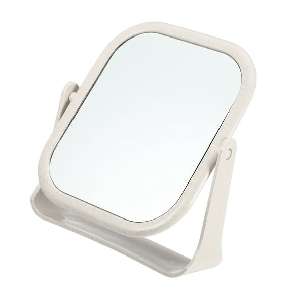 Vocoste Plastic Makeup Mirror Double Sided Makeup Mirror 360゜ Rotating Mirror Beauty Mirror for Women Beige