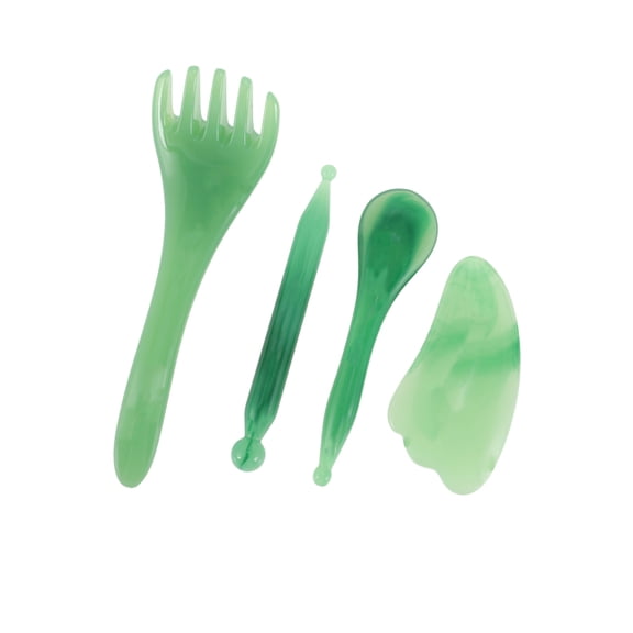 Vocoste Portable Gua Sha Facial Massage Beauty Tool Clear Green 1 Set