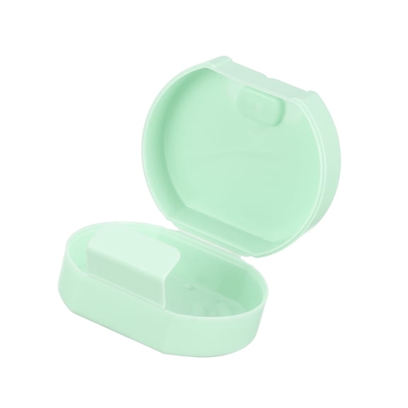Vocoste Portable Soap Dish Box Soap Bar Holder for Travel Camping with Cover Green 3.27"x2.91"x1.5"