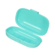 Vocoste Portable Soap Dish Box Soap Bar Holder for Travel Gym with Cover Blue 4.8"x3.07"x1.73"