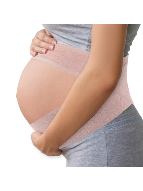 Pregnancy Belly Band for Pregnant Women Breathable Adjustable X-Large Pink