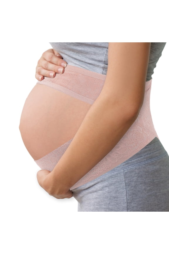 Pregnancy Belly Band for Pregnant Women Breathable Adjustable X-Large Pink