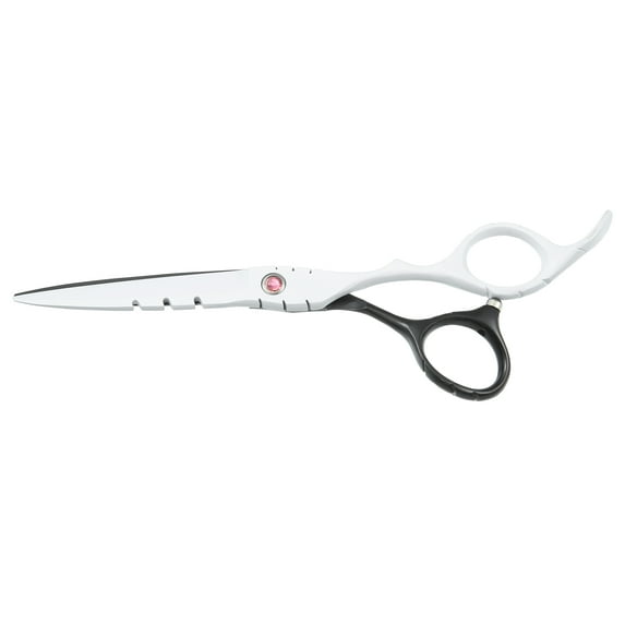 Vocoste Professional Hair Cutting Shears 6.5 Inch Hair Scissors Stainless Steel Razor Edge Barber Scissors Black White