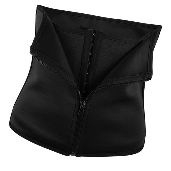 Vocoste PurpleWaist Trimmer Zippered Belt Tummy Tuck Belts Neoprene Waist Sweat Band Black Size 3XL