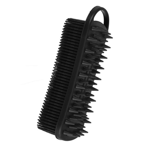 Vocoste Silicone Body Scrubber 2 in 1 Body Brush Hair Scalp Massager Body Scrubbers for Use in Shower Black