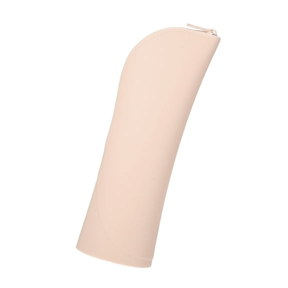 Vocoste Silicone Makeup Brush Bag Stand Up Travel Makeup Brush Holder Cosmetic Bag Khaki