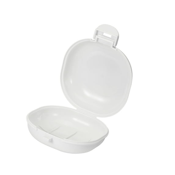Vocoste Soap Dish Portable Travel Portable Soap Dish Box Soap Bar Holder White for Travel Camping Gym with Cover