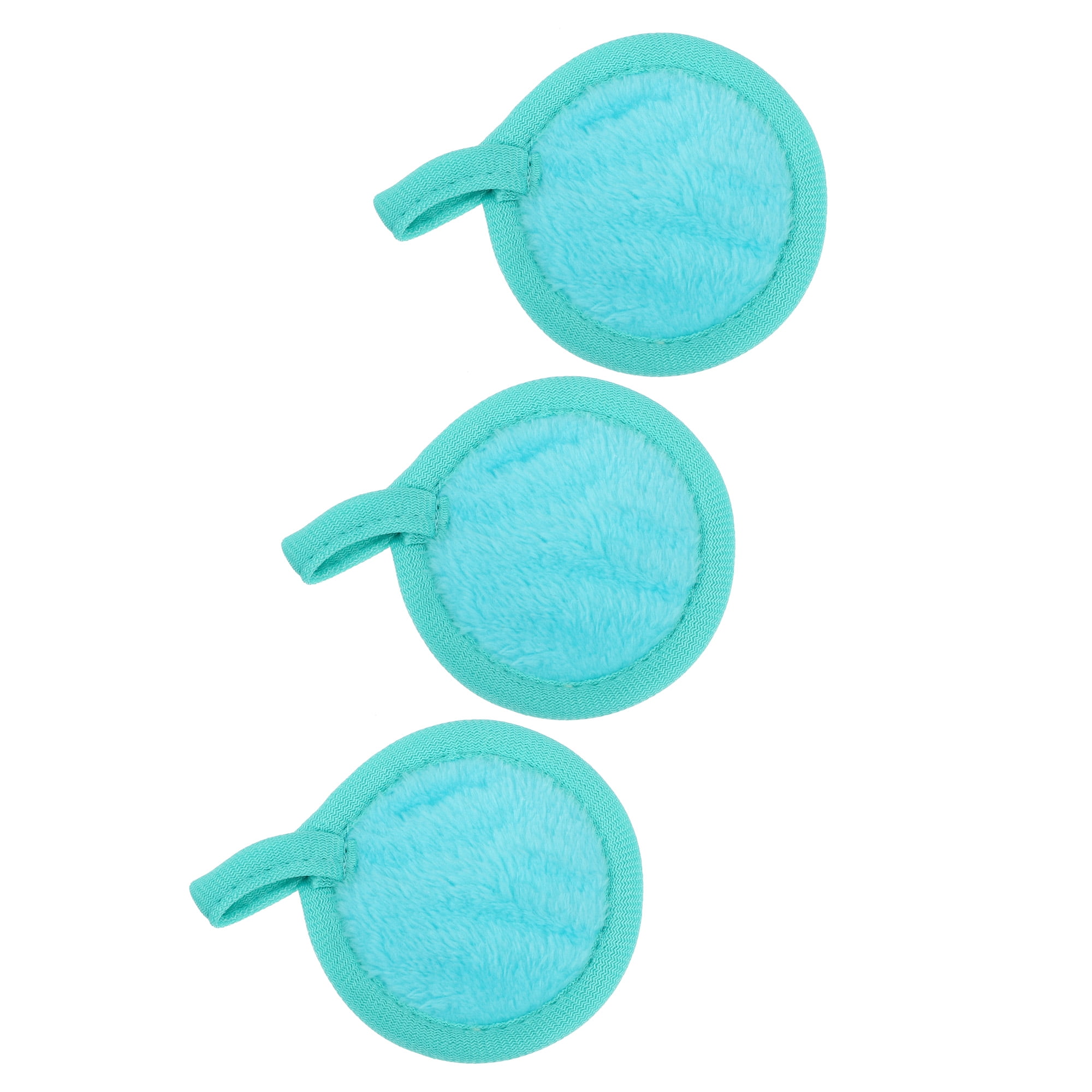 Vocoste Soft Flannel Pads Reusable Makeup Remover Eco Pads Facial Cleansing Pad for Most Skin Types Green 3 Pcs